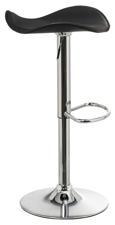 Черни тапицирани бар столове в комплект с регулируема височина 2 бр. (височина на седалката 73 cm) – Casa Selección