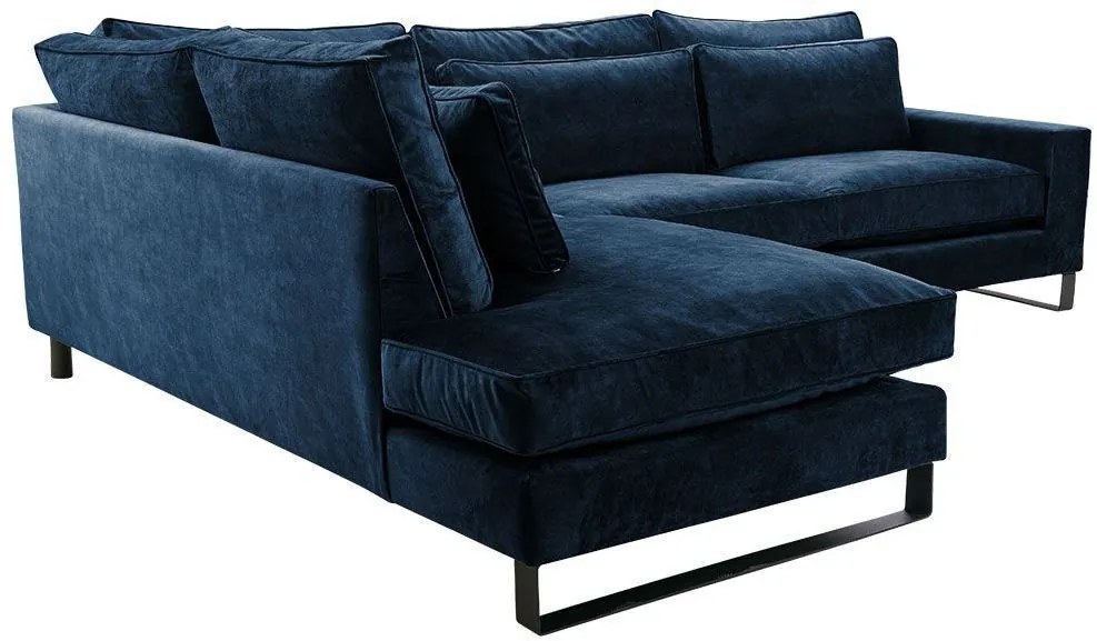 Ъглов диван Corblack-Blue-Left