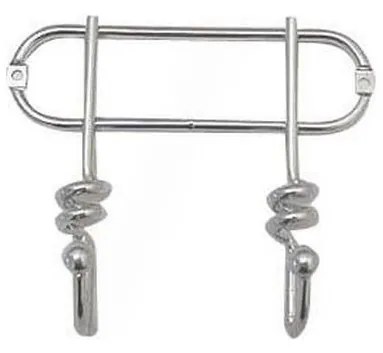 Стенно закачалка TWIST 13,5x16,5 см, хром с блясък