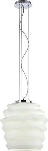 Redo 01-1141 - Висяща лампа на кабел MAGMA 1xE27/42W/230V Ø 30 см лъскав хром/бял