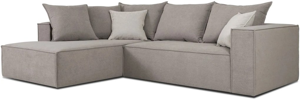 Ъглов диван Opalin-Сиво специално-Ляво