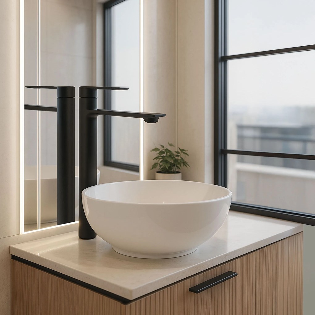 Смесител за мивка REA Storm Black High