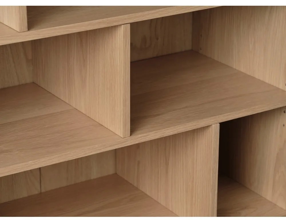 Етажерка за книги в дъбов декор в естествен цвят 140x90 cm Ponza - Unique Furniture