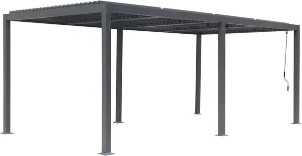 Пергола Hesperide Evonis, Алуминий и стомана, Графит, 6x3 m