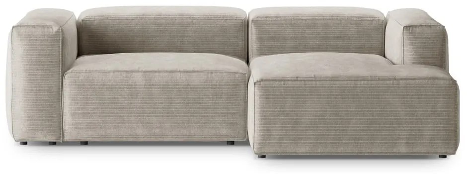 Бежов ъглов диван от рипсено кадифе (десен ъгъл) Bergamo – Cosmopolitan Design