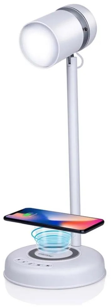 Grundig - LED настолна лампа 3 в 1 с безжично зареждане и вграден високоговорител LED/15W/5V
