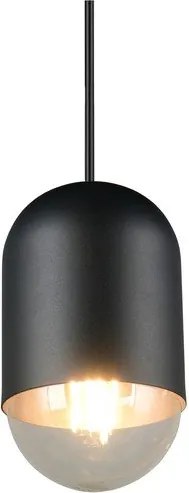Черно метално висящо осветително тяло ø 11 cm Nara – Reality
