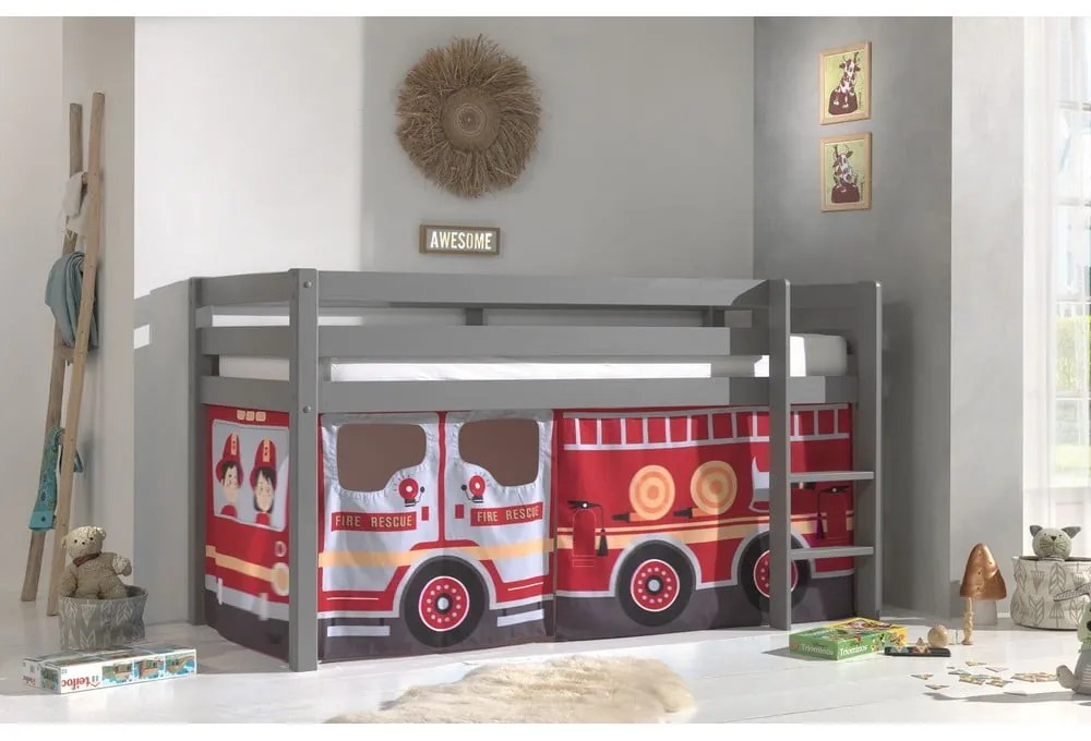 Детска завеса до леглото 4 бр. 195x75 cm Fire Truck – Vipack