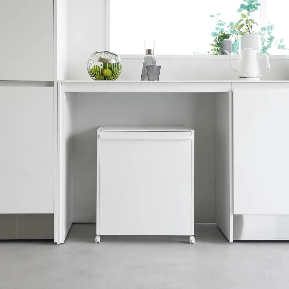 Бяло метално кошче за рециклиране Tower – YAMAZAKI