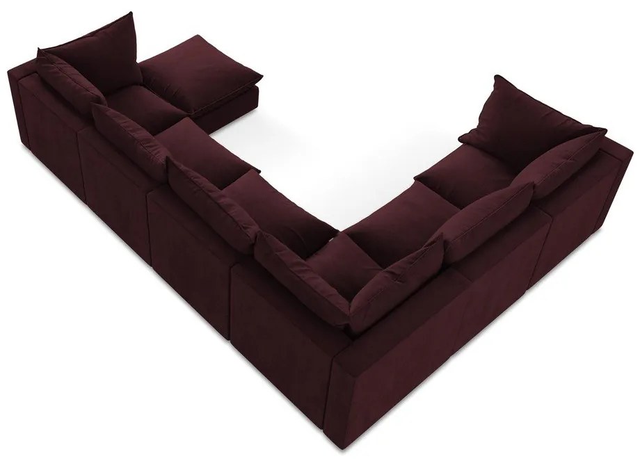 Бордо ъглов диван (ляв ъгъл/U форма) Manao – Makamii