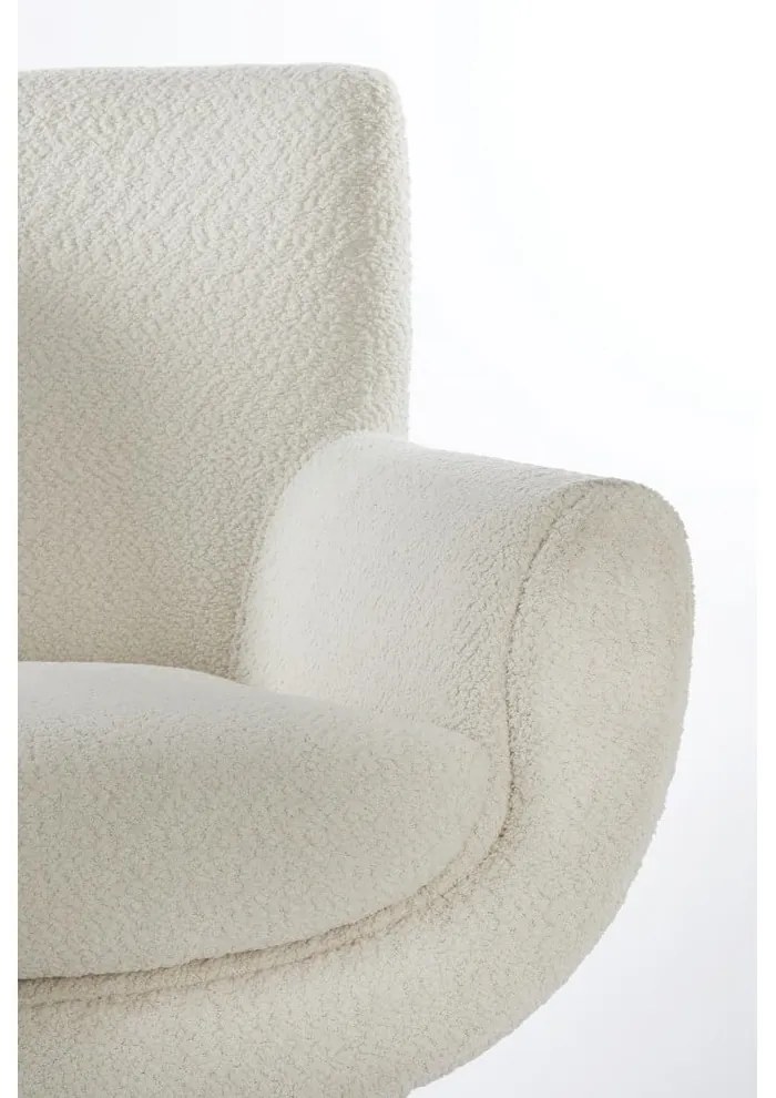 Кремаво кресло от букле Vinstra – Light & Living