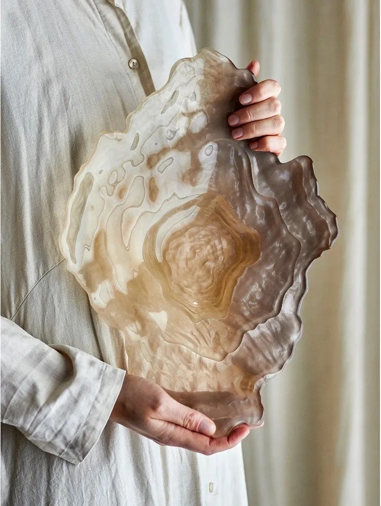 Стъклена декоративна купа 29x38 cm Aiku – Bloomingville