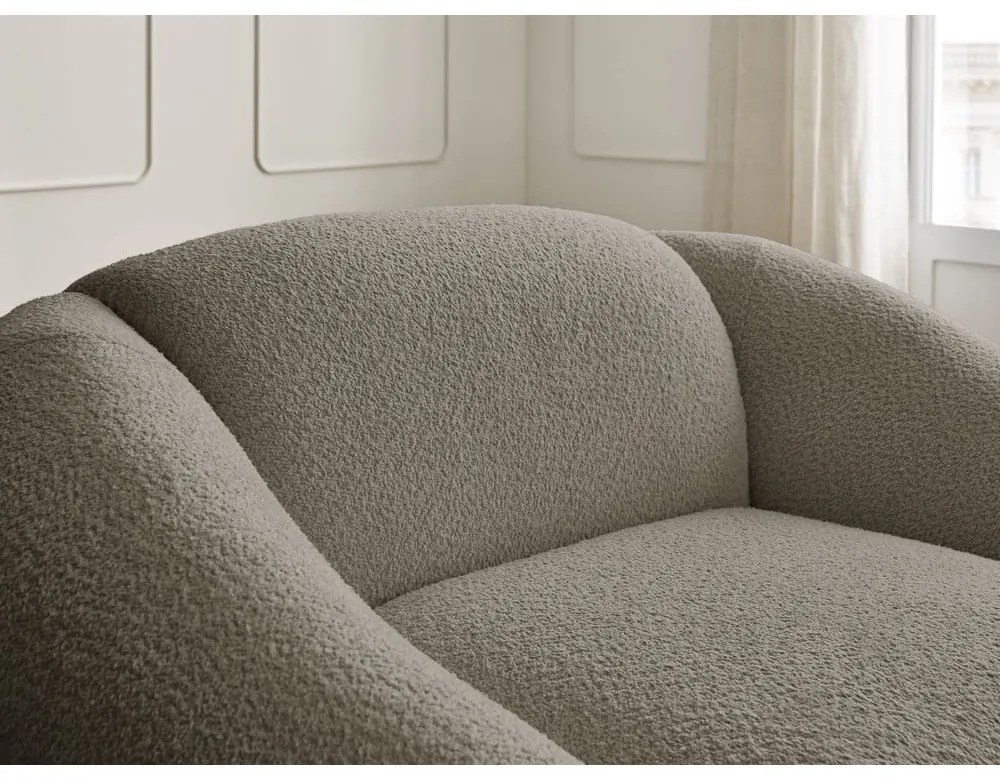 Сиво-кафяво кресло от букле Tina – Bobochic Paris