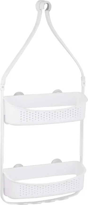 Висящ пластмасов рафт за баня в матово бял цвят Vesper – douceur d'intérieur