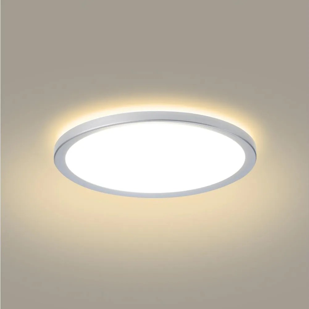 Brilagi - LED таванно осветително тяло за баня ULTRA SLIM LED/12W/230V Ø 22,5 см сребристо IP54