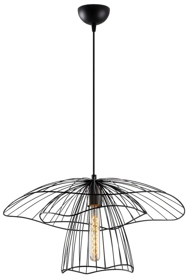 Черно висящо осветително тяло ø 50 cm Farac – Opviq lights