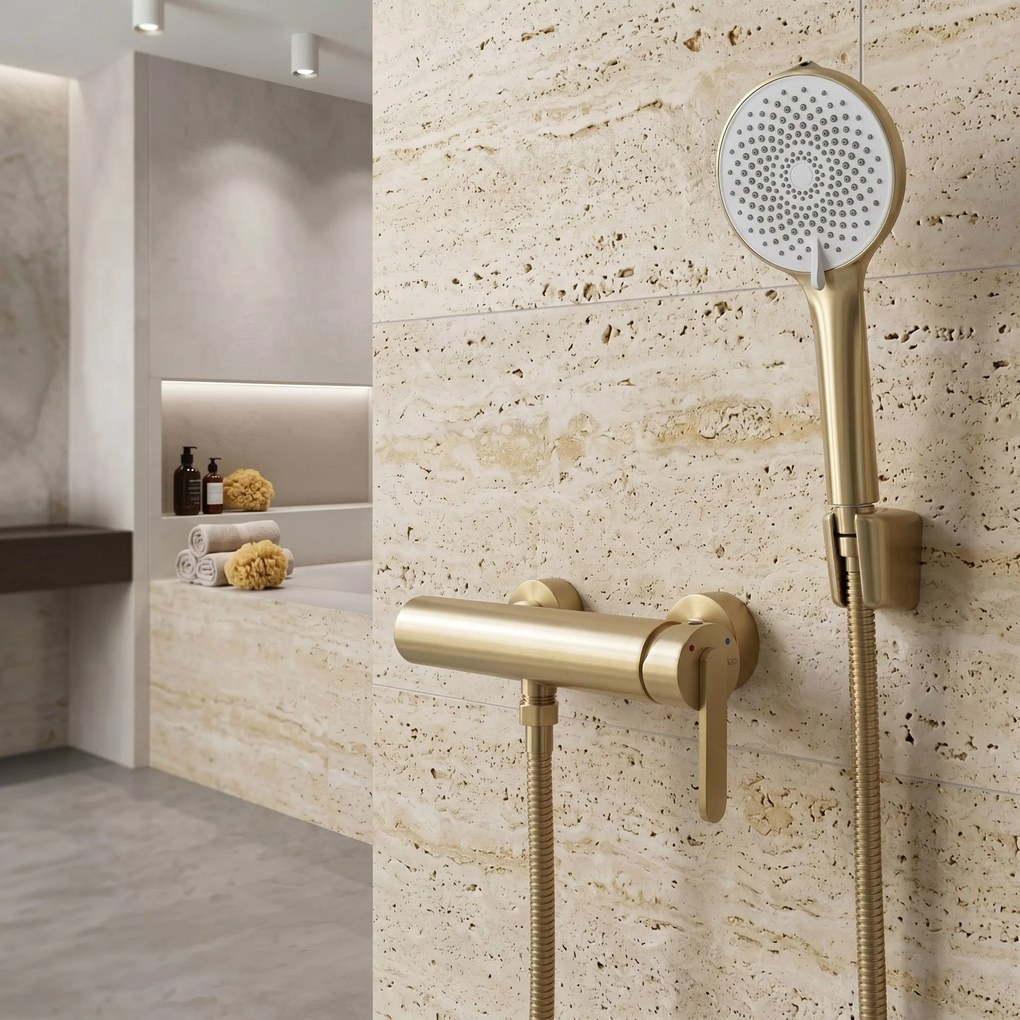 Смесител за вана REA Ontario Side Brush Gold