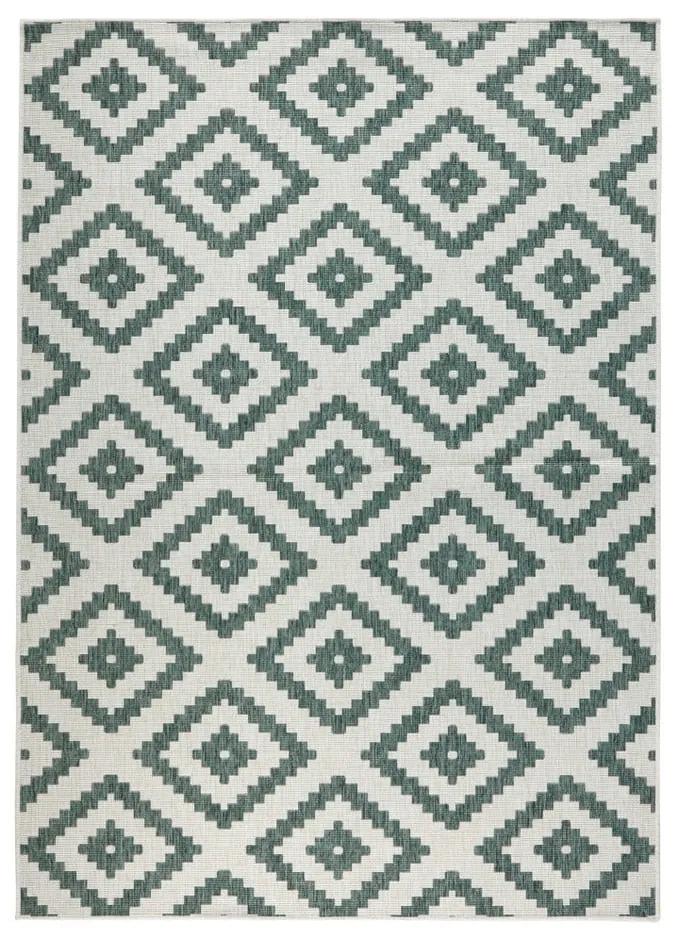 Зелен и кремав килим на открито , 200 x 290 cm Malta - NORTHRUGS