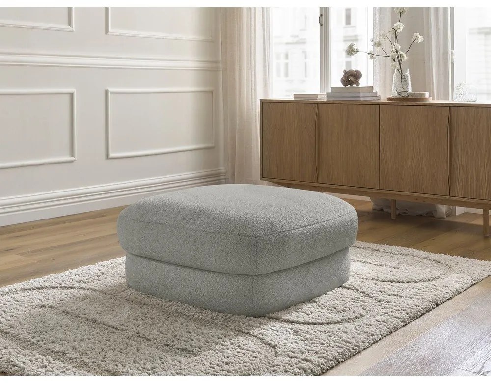 Светлосива табуретка от букле Leonore – Bobochic Paris