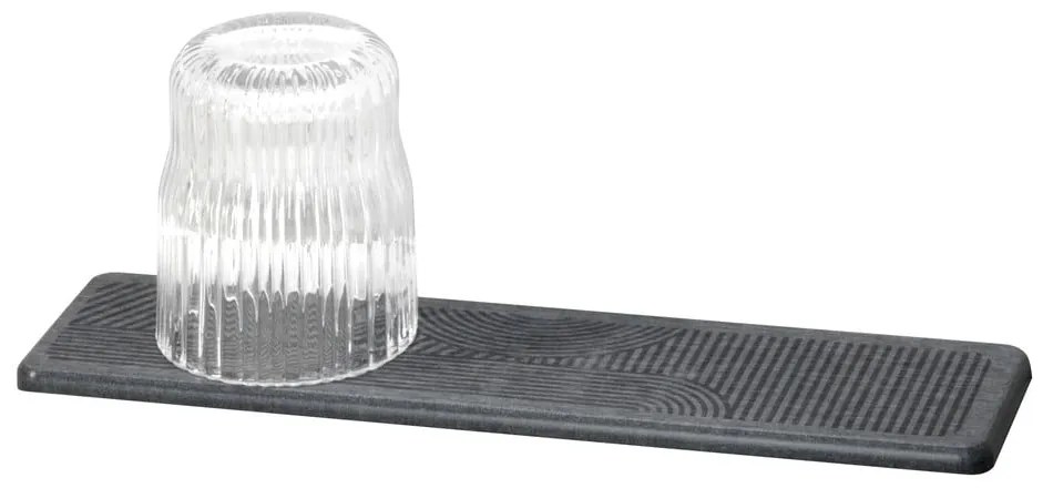 Сива тавичка за оттичане за съдовете от диатомична глина 30x8 cm Damon – Wenko