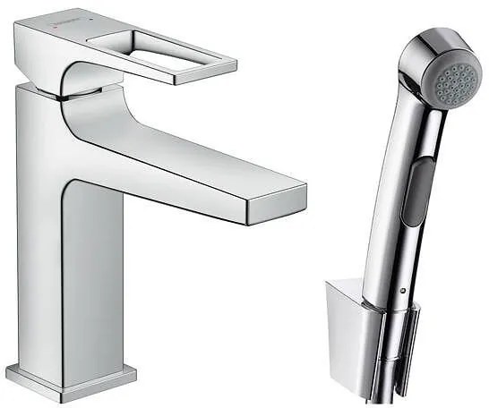 Стоящ смесител за мивка, 74522000, Hansgrohe, с ръчен душ биде и маркуч
