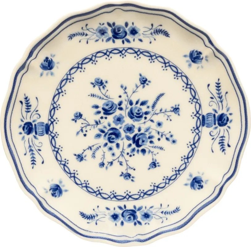 Синя/бежова десертна глинена чиния ø 17 cm Vila – Costa Nova