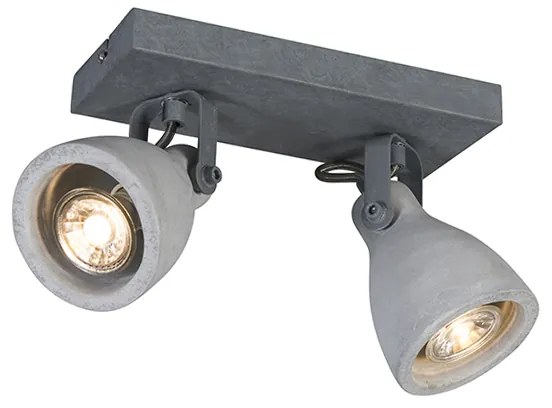 Индустриален прожектор сив бетон 2-светлина - Creto