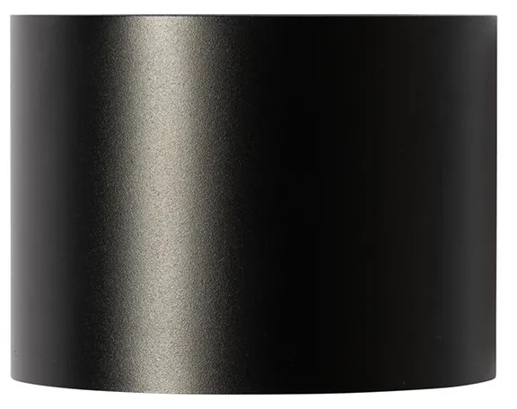 Модерна стенна лампа черна с кръгъл светлинен ефект - Edwin