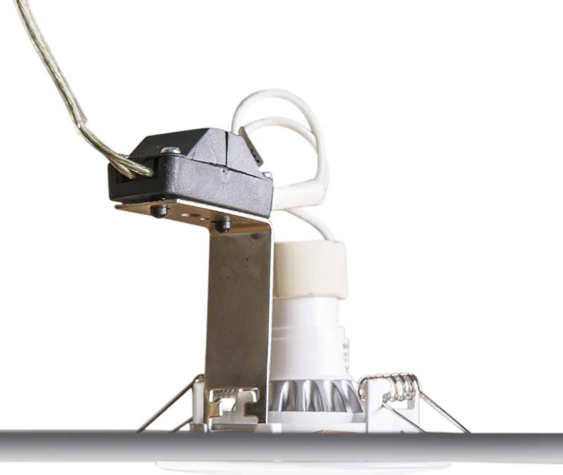 Комплект от 6 модерни вградени прожектора бели, накланящи се GU10 50mm - Edu