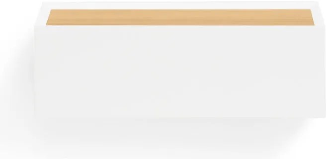 Бяло висящо нощно шкафче с дъбов плот Arista – Teulat