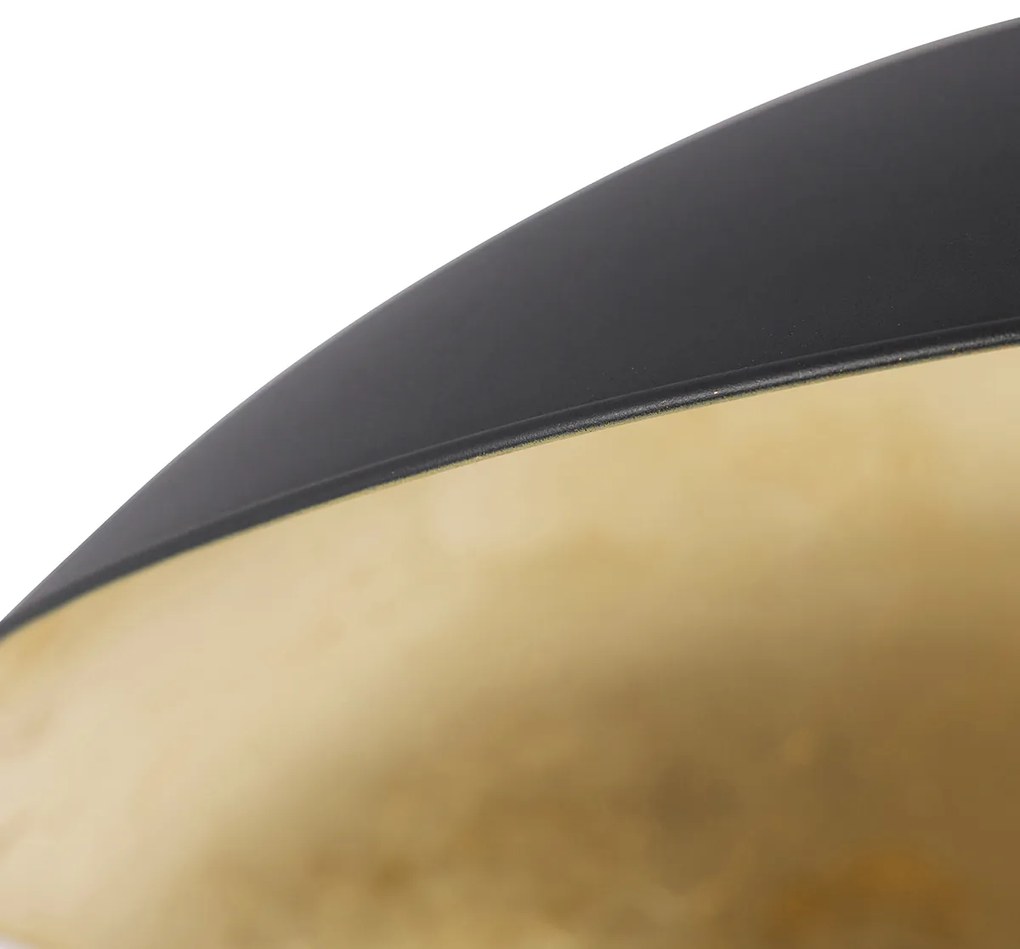 Интелигентен таванен аплик черен със злато 60 см с Wi-Fi A60 - Emilienne