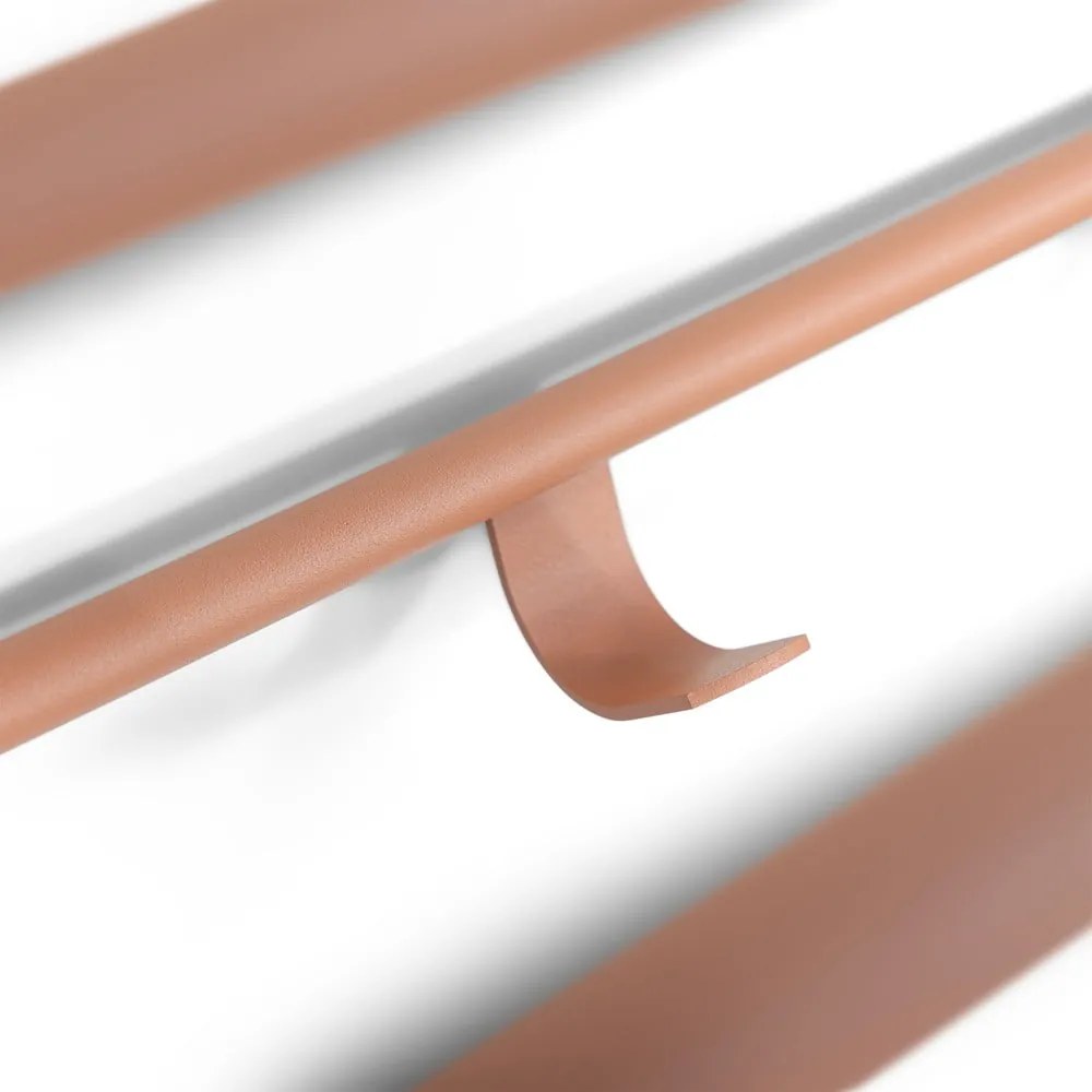 Метална стенна закачалка в цвят сьомга с рафт 100 cm Rex – Spinder Design