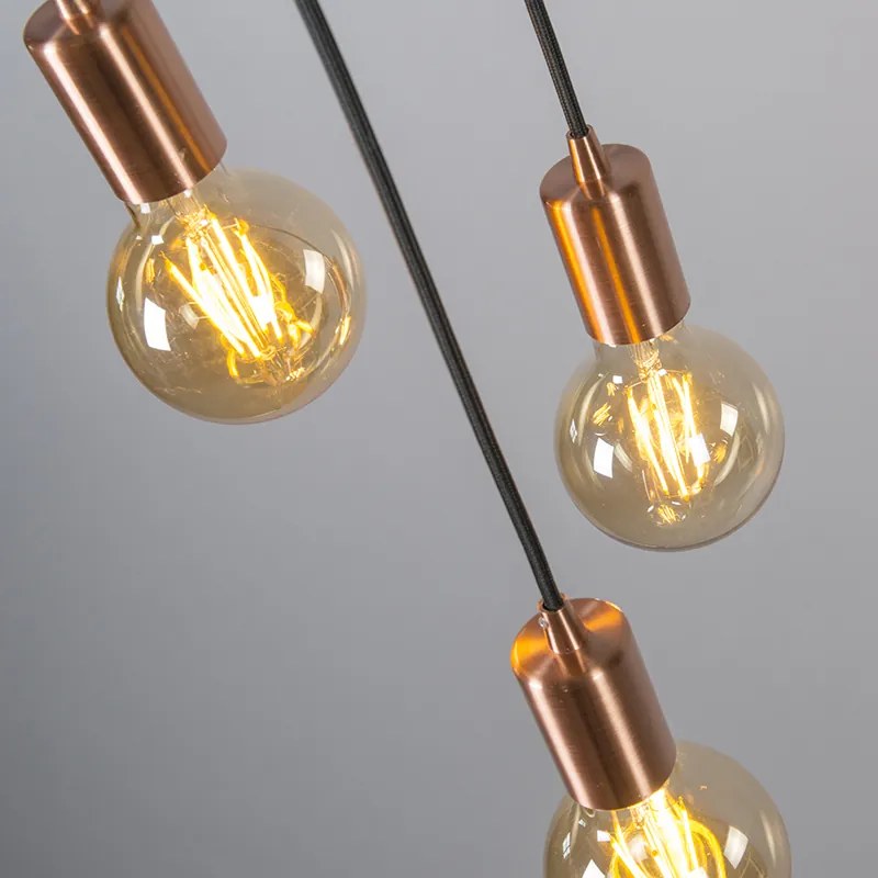 Висяща лампа в стил арт деко мед 3-светлина - Facil