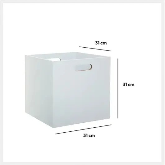 Кутия за съхранение 5five Mix & Modul, Дърво, 31x31 cm - Бял