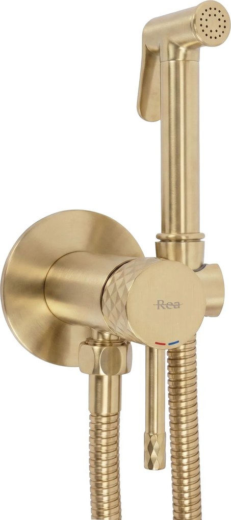 Смесител за биде Rea Lungo Loop Diamond Brush Gold