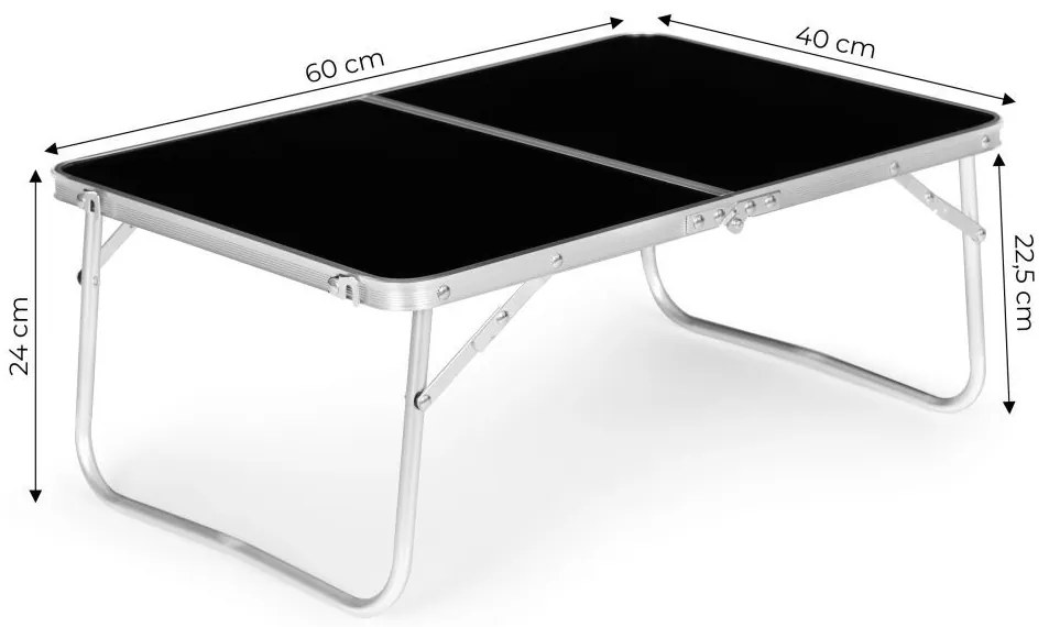 Сгъваема маса за кетъринг 60 x 40 cm черна
