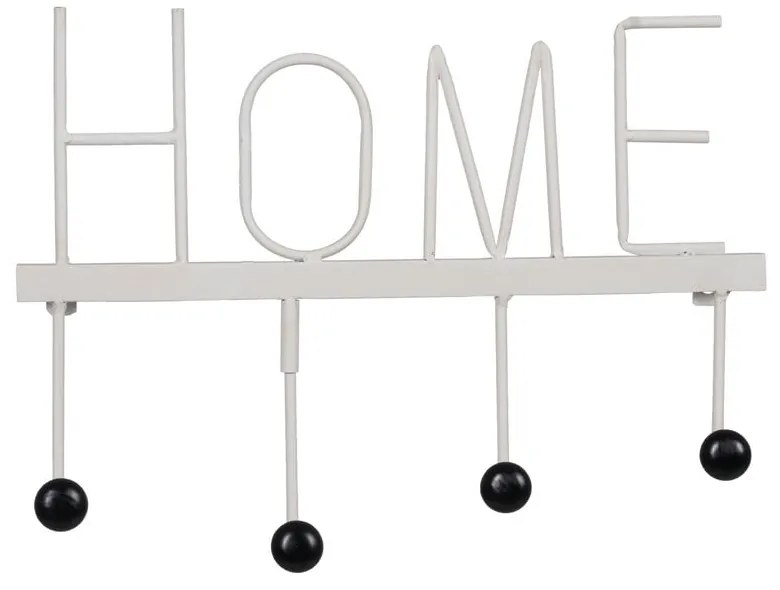 Бяла метална стенна закачалка Home – Ixia