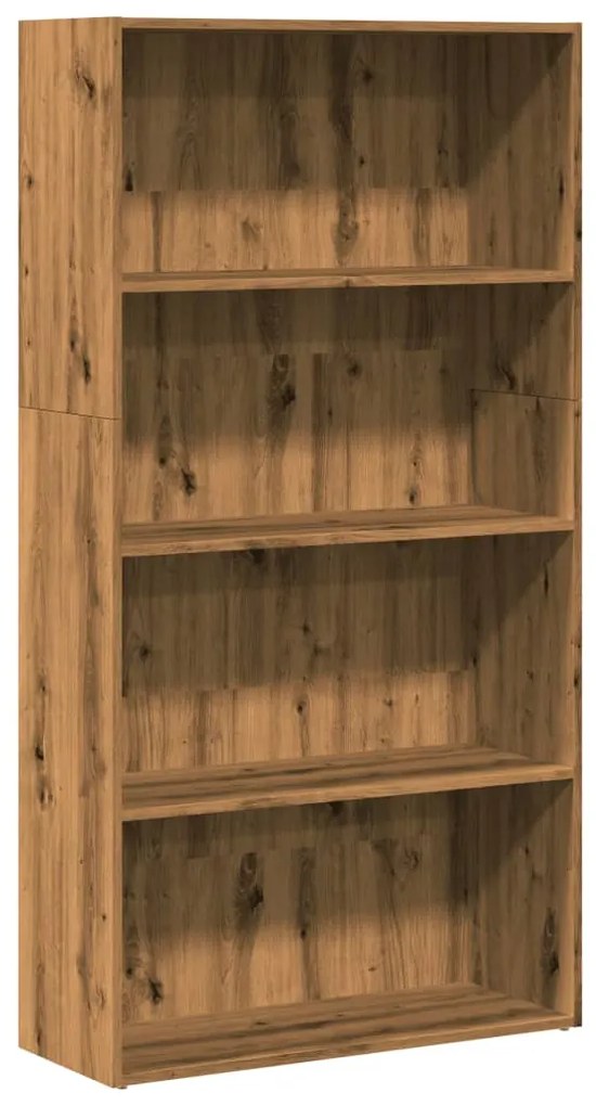 857948 vidaXL Библиотека, дъб артизан, 80x30x152 см, инженерно дърво