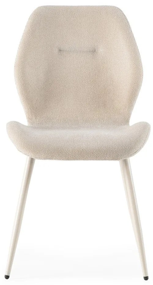 Кремави тапицирани трапезни столове в комплект 4 бр. Ansu – Marckeric