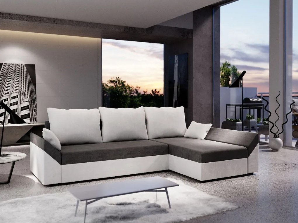 Ъглов диван Eibar-Gkri-Leuko