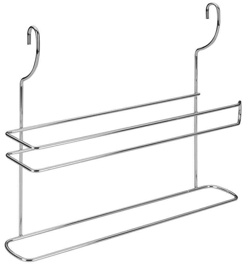 Висяща стойка за кухненски кърпи от хромирана стомана в сребристо Lonardo – Metaltex