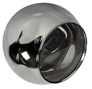 Таванна лампа черна 44,5 см с димно стъкло 3-светлина - Vidro