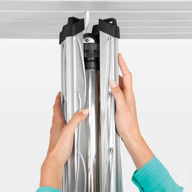 Външен простор Brabantia TopSpinner 90300263, 50 м, Метален шиш за вкопаване, Калъф, Резистентен на корозия, Инокс
