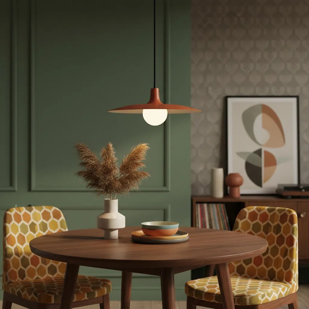 Ретро висяща лампа оранжева за релсова система 1-фазна - Slimline Panzi