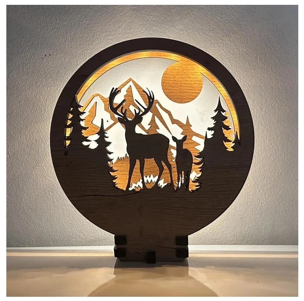 Li-Go 23592/DUB2 - Димируема LED настолна декорация LED/12W/230V 20x22 cm дъб