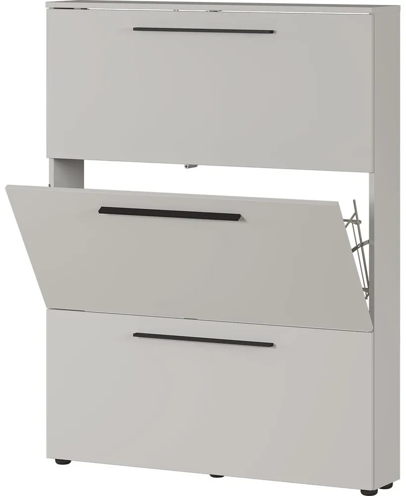 Сив и бежов шкаф за обувки с панти Utah - Germania