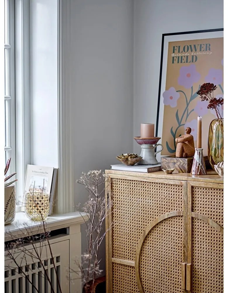 Жълта стъклена ваза (височина 25 cm) Klarasofie – Bloomingville