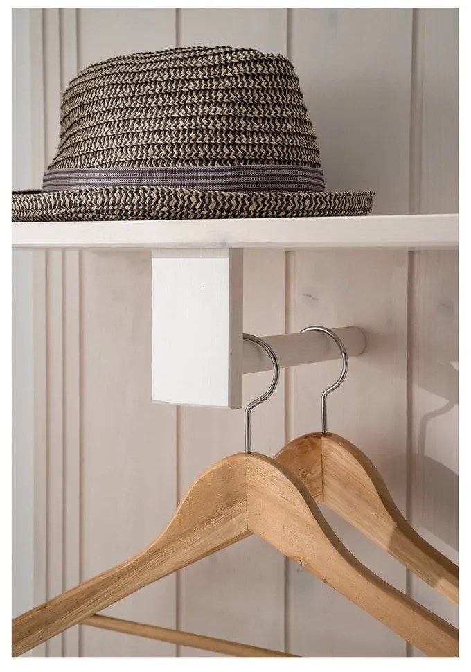 Бял комплект за коридор от масивен бор 60x120x25 cm Anita – Støraa