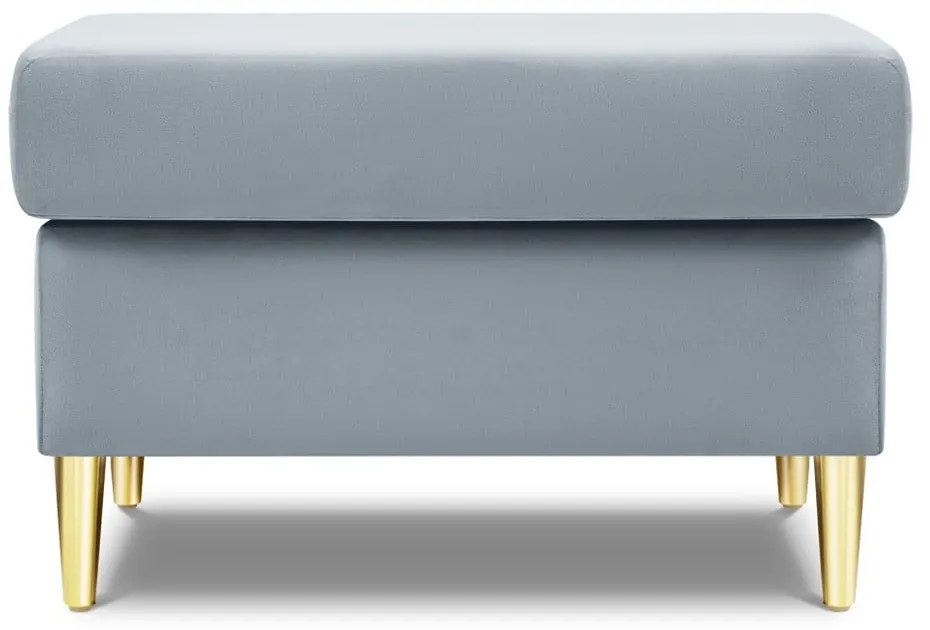 Светлосиня кадифена табуретка Kyoto – Cosmopolitan Design