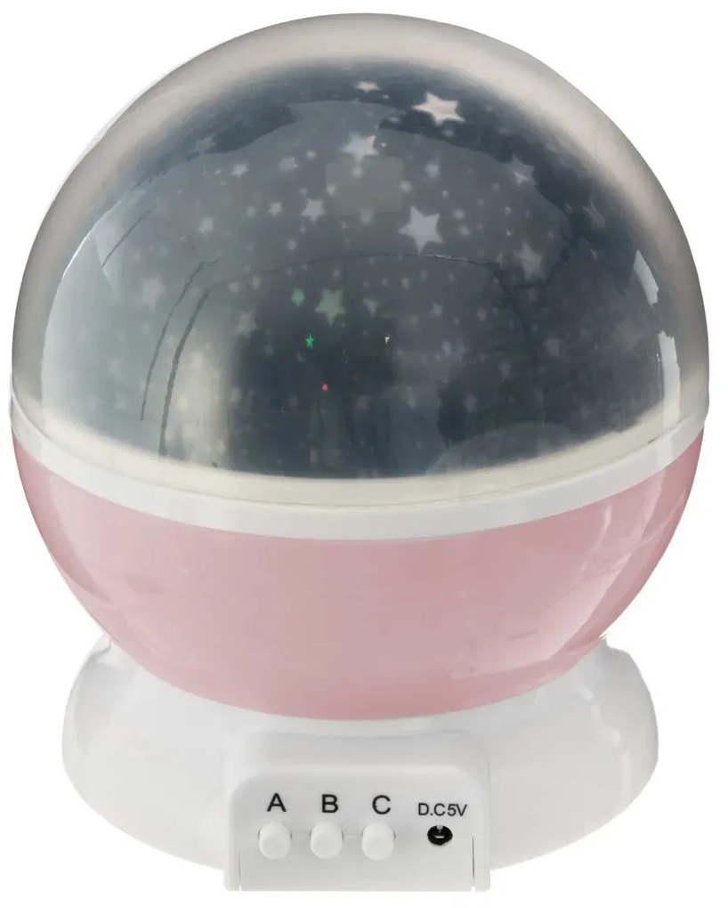 Детски нощен прожектор с батерии atmosphera Cosmos - Розов